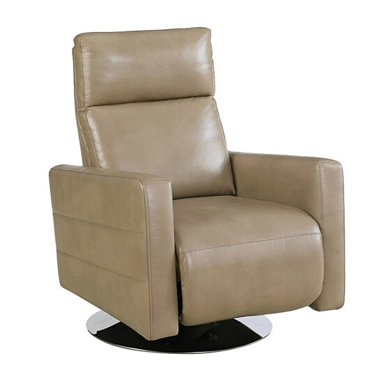 Saltoro Sherpi Leatherette Upholstered Push Back Recliner with T